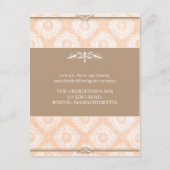 ピンクビクトリアダマスク披露宴カード エンクロージャーカード (裏面)