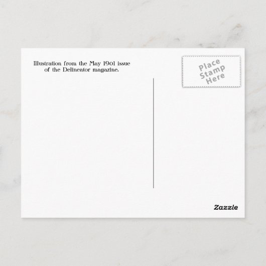 ピンクビクトリアンと黄色のバラの葉書 ポストカード (裏面)