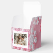 ピンクビクトリアンのスノーフレークのクリスマスフォト フェイバーボックス (オープン)