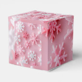 ピンクビクトリアンのスノーフレークのクリスマスフォト フェイバーボックス (裏面サイド)