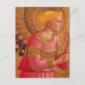 ピンクビクトリアンのハガキに天使 ポストカード (正面)