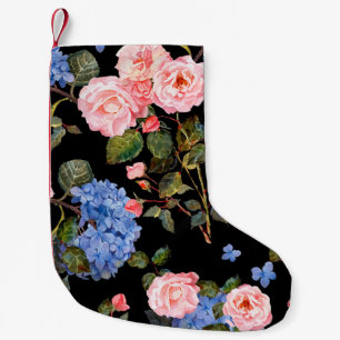 ピンクビクトリアンのバラの花束。 スモールクリスマスストッキング