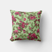 ピンクビクトリアンのバラ クッション (正面)