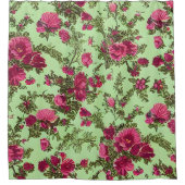 ピンクビクトリアンのバラ シャワーカーテン (正面)