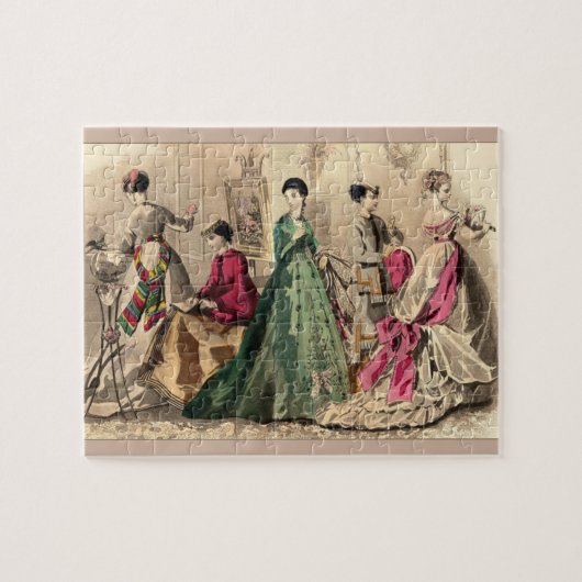 ピンクビクトリアンの弓ジグソーパズル ジグソーパズル (横)