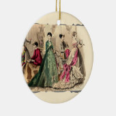 ピンクビクトリアンの弓セラミックオーナメントのドレス セラミックオーナメント (右)