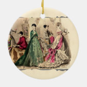 ピンクビクトリアンの弓セラミックオーナメントのドレス セラミックオーナメント (裏面)