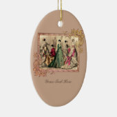 ピンクビクトリアンの弓セラミックオーナメントのドレス セラミックオーナメント (右)