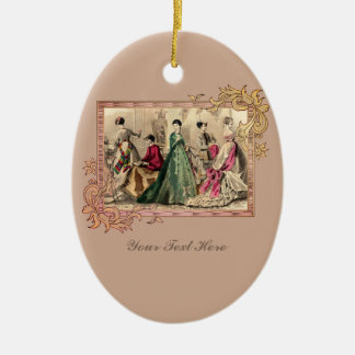 ピンクビクトリアンの弓セラミックオーナメントのドレス セラミックオーナメント