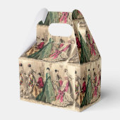 ピンクビクトリアンの弓箱のドレス フェイバーボックス (裏面サイド)