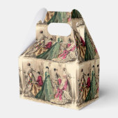 ピンクビクトリアンの弓箱のドレス フェイバーボックス (正面サイド)