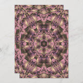 ピンクビクトリアンアンティーク サンキューカード (正面/裏面)