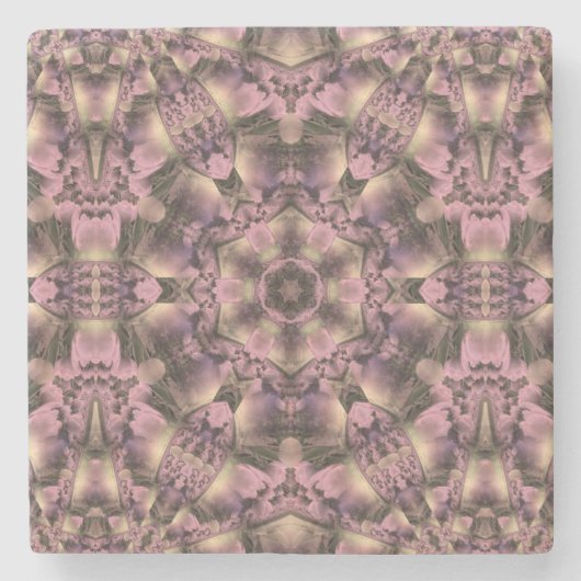 ピンクビクトリアンアンティーク ストーンコースター (正面)