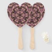 ピンクビクトリアンアンティーク ハンドファン (正面&裏面)