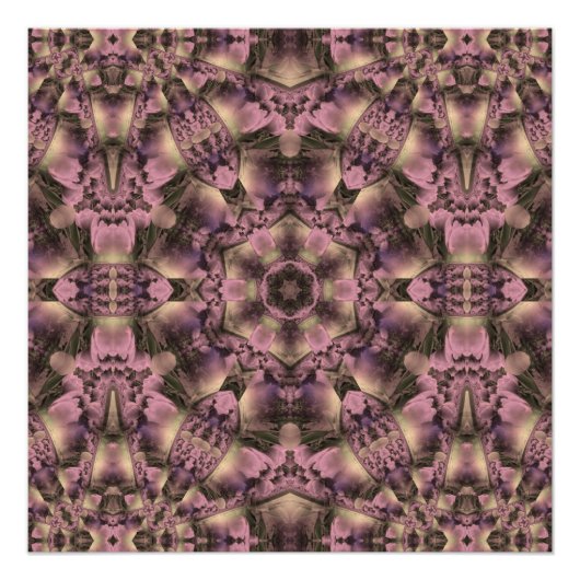 ピンクビクトリアンアンティーク ポスター (正面)