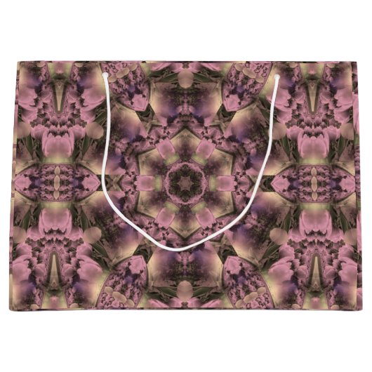 ピンクビクトリアンアンティーク ラージペーパーバッグ (正面)