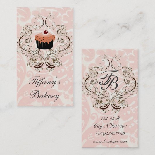 ピンクビクトリアンダマスクブティックの名刺 名刺 (正面/裏面)