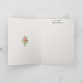 ピンクビクトリアンバラとブルーリボンラティス サンキューカード (内部)