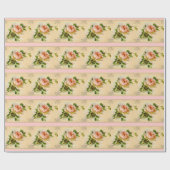 ピンクビクトリアンバラ ラッピングペーパー (フラット)