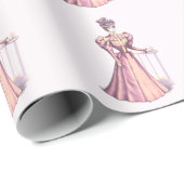 ピンクビクトリアンファッション ラッピングペーパー (ロールコーナー)