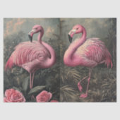 ピンクビクトリアンフラミンゴヴィンテージ 薄葉紙 (正面)