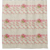 ピンクビクトリアンフローラショーカーテンシャワーカーテン シャワーカーテン (正面)