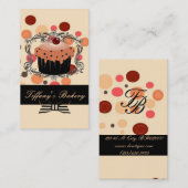 ピンクビクトリアンブティックベーカリー名刺 名刺 (正面/裏面)