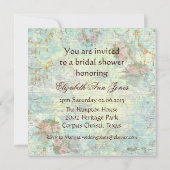 ピンクビクトリアンローズティーパーティー 招待状 (裏面)