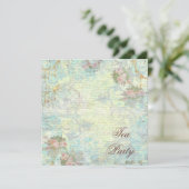 ピンクビクトリアンローズティーパーティー 招待状 (スタンド正面)