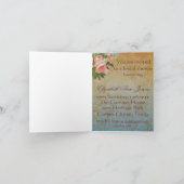 ピンクビクトリアンローズティーパーティー 招待状 (内部)