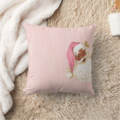 ピンクビクトリアンヴィンテージサンタクロース クッション (ブランケット)