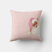 ピンクビクトリアンヴィンテージサンタクロース クッション (裏面)