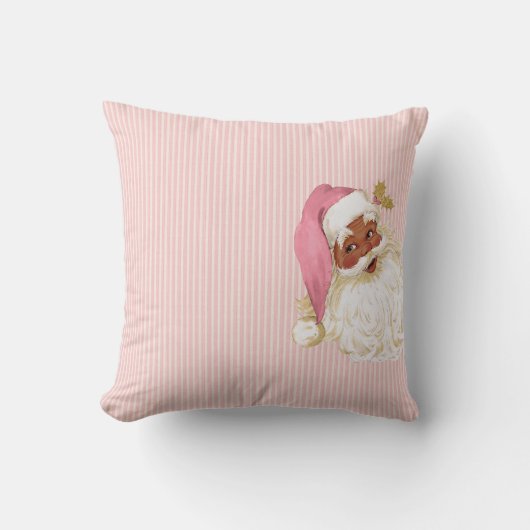 ピンクビクトリアンヴィンテージサンタクロース クッション (正面)