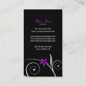 ピンクビジネスカードテンプレートのtouch 名刺 (裏面)