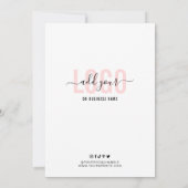 ピンクビジネスグランドオープモダンンエレガント 招待状 (裏面)