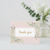 ピンクビジネススクリプトサンキュー春離れカード サンキューカード (スタンド正面)