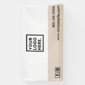 ピンクビジネスロゴソーシャルメディアイベントビニール 横断幕 (縦)