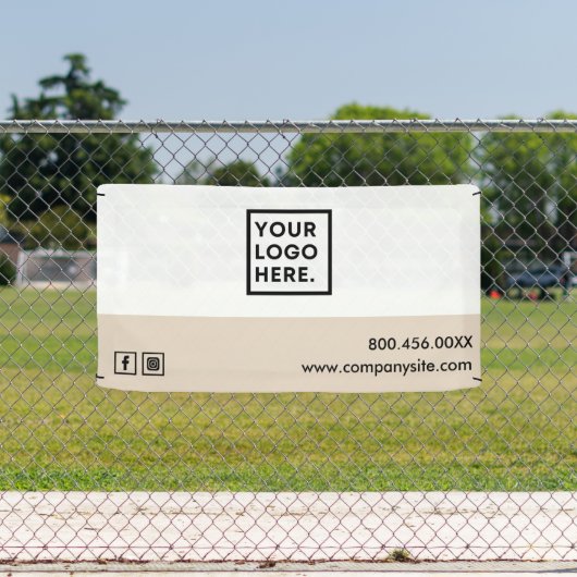 ピンクビジネスロゴソーシャルメディアイベントビニール 横断幕 (インサイチュ)