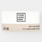 ピンクビジネスロゴソーシャルメディアイベントビニール 横断幕 (横)