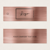 ピンクビジネスロゴラベルつるラベル (正面&裏面)