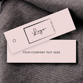 ピンクビジネスロゴラベルつるラベル
