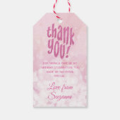 ピンクビッグありがとうお誕生日パーティーのお願い ギフトタグ (裏面)
