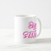 ピンクビッグシスタータイポグラフィ コーヒーマグカップ (正面右)