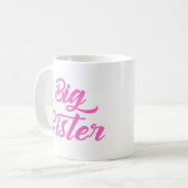 ピンクビッグシスタータイポグラフィ コーヒーマグカップ (正面左)