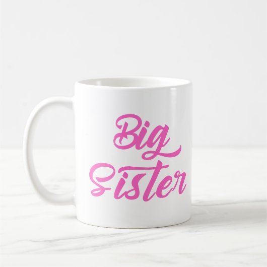 ピンクビッグシスタータイポグラフィ コーヒーマグカップ (左)