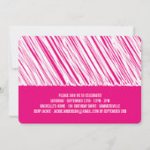 ピンクビッグスケッチ1ベビーガールの誕生日パーティー 招待状 (裏面)