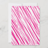 ピンクビッグスケッチ1ベビーガールファースト誕生日パーティー 招待状 (裏面)