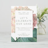 ピンクビッグフラワーフォトユニバーシティグラード 招待状 (スタンド正面)