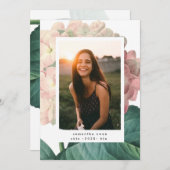 ピンクビッグフラワーフォトユニバーシティグラード 案内状 (正面/裏面)