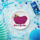 ピンクビッグ中国のラムアストロロジー〔占星術の〕十二宮図紙プレート ペーパープレート (パーティー)